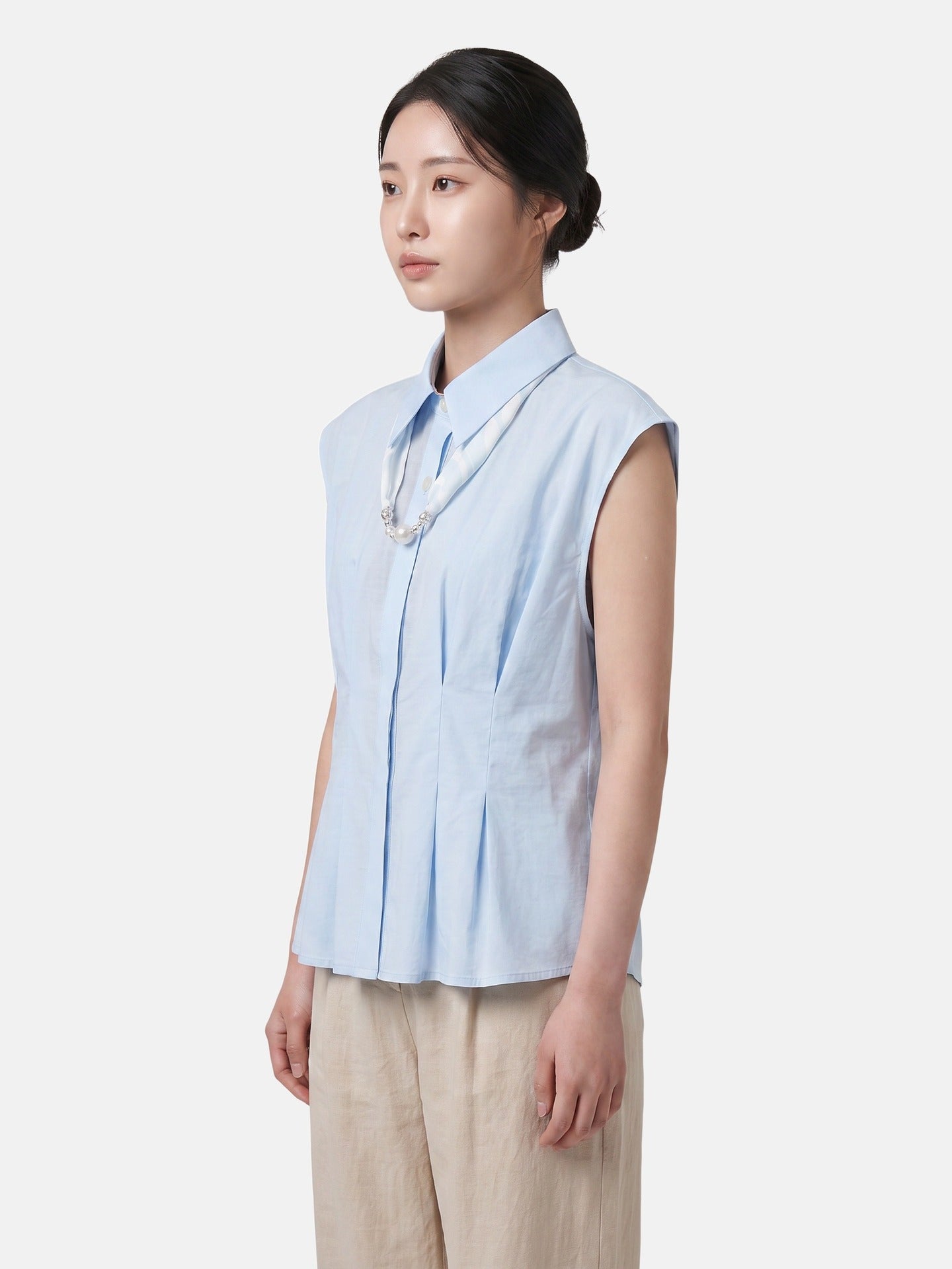 Blusa in 86 Lyocell 14 Poliestere Blu