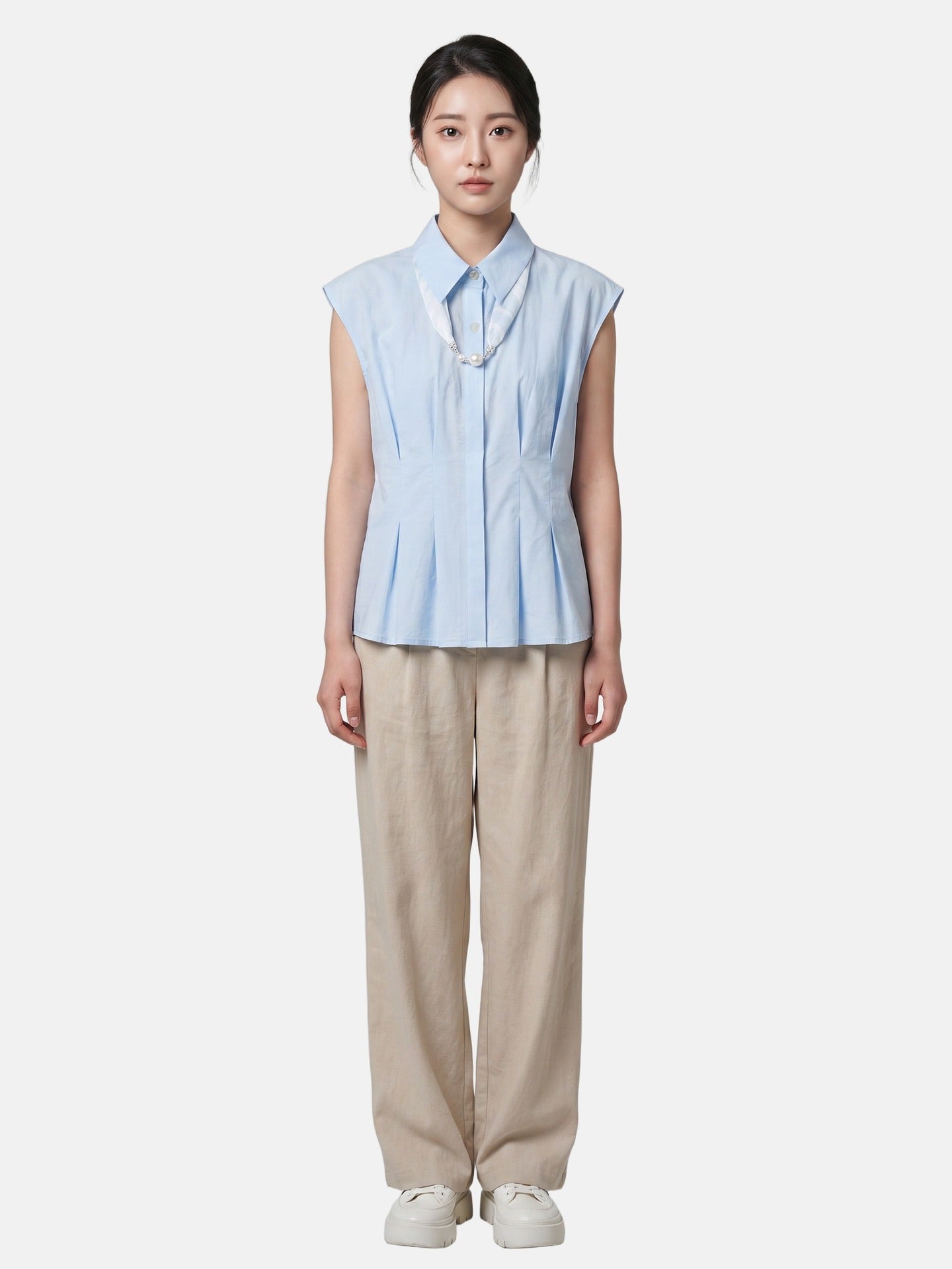 Blusa in 86 Lyocell 14 Poliestere Blu