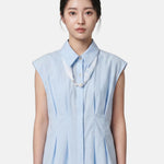 Blusa in 86 Lyocell 14 Poliestere Blu