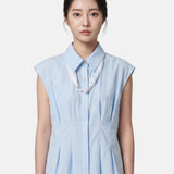 Blusa in 86 Lyocell 14 Poliestere Blu