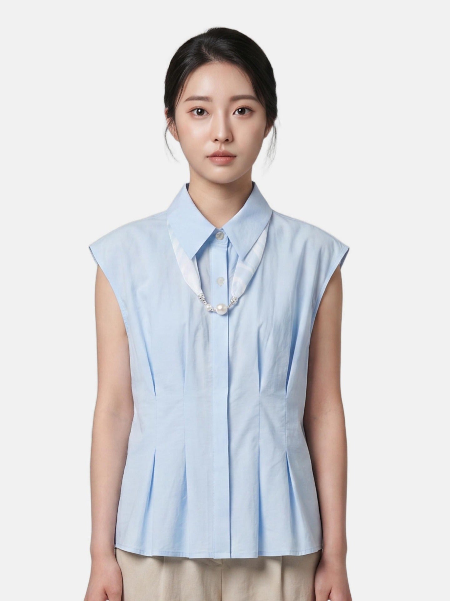 Blusa in 86 Lyocell 14 Poliestere Blu