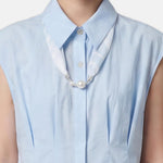 Blusa in 86 Lyocell 14 Poliestere Blu