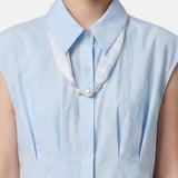 Blusa in 86 Lyocell 14 Poliestere Blu