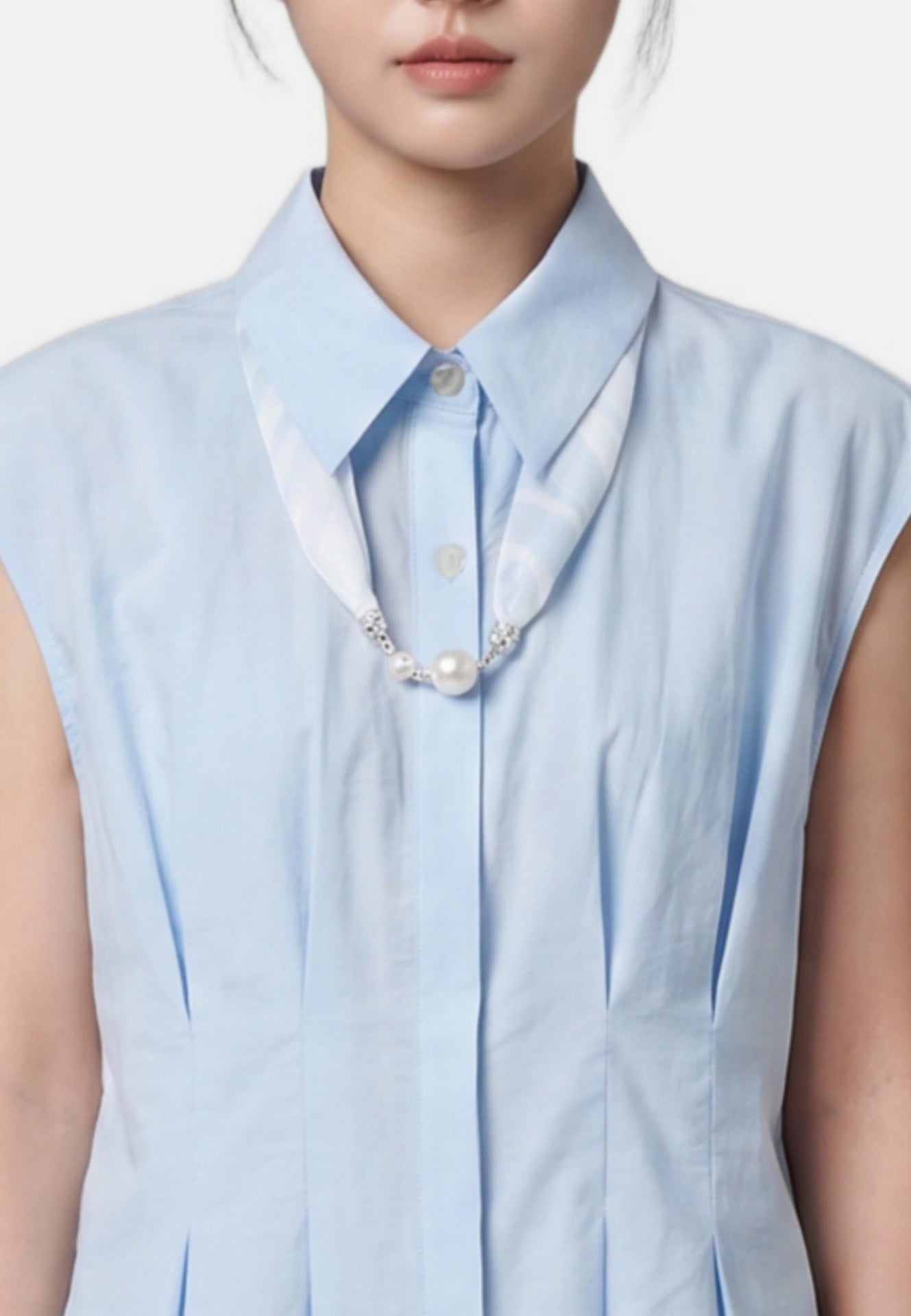 Blusa in 86 Lyocell 14 Poliestere Blu