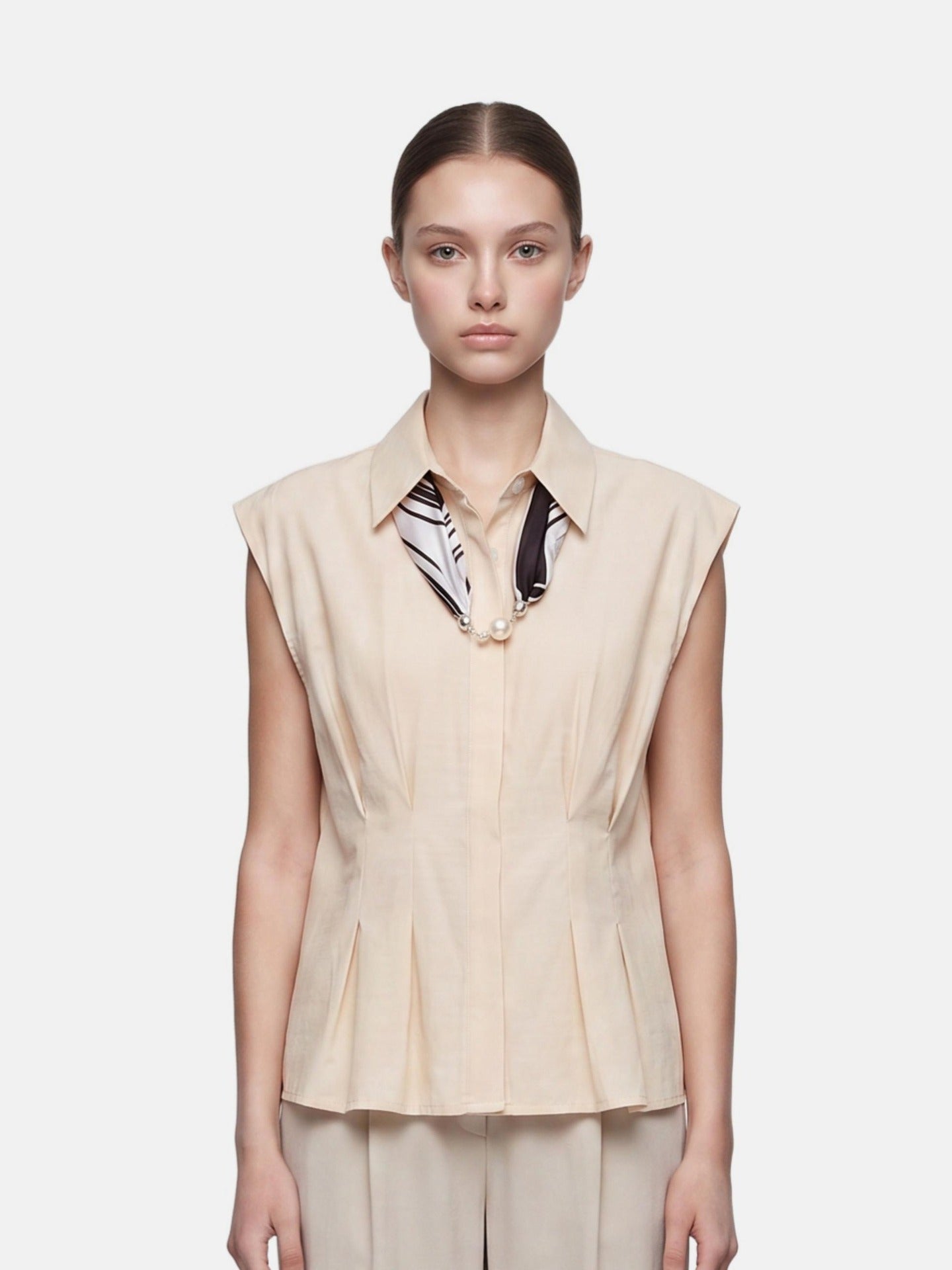 Blusa in 86 Lyocell 14 Poliestere Panna