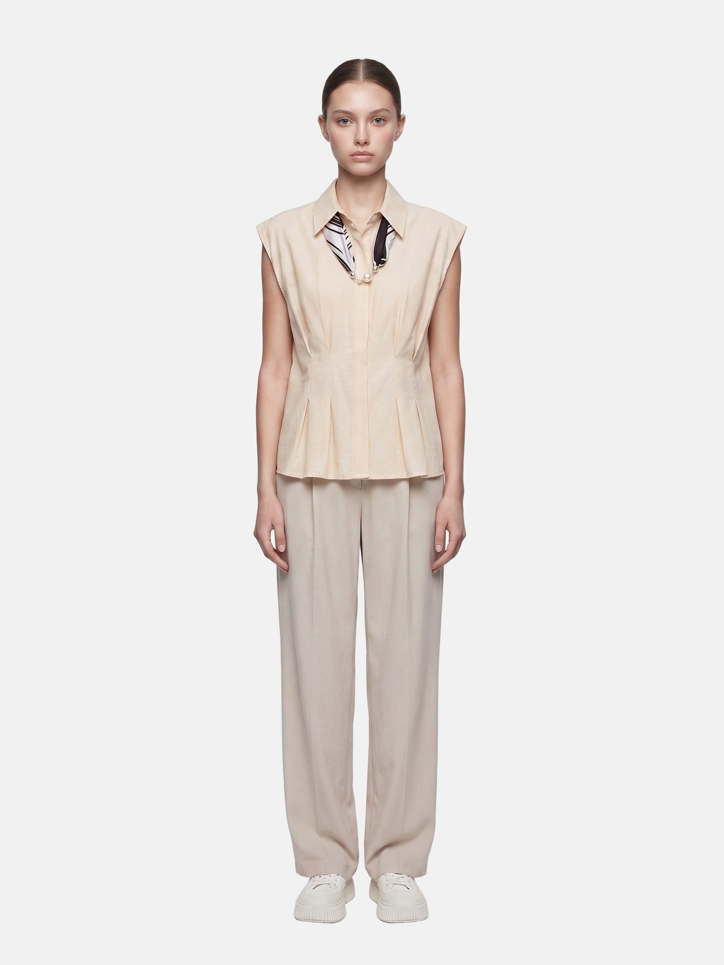 Blusa in 86 Lyocell 14 Poliestere Panna