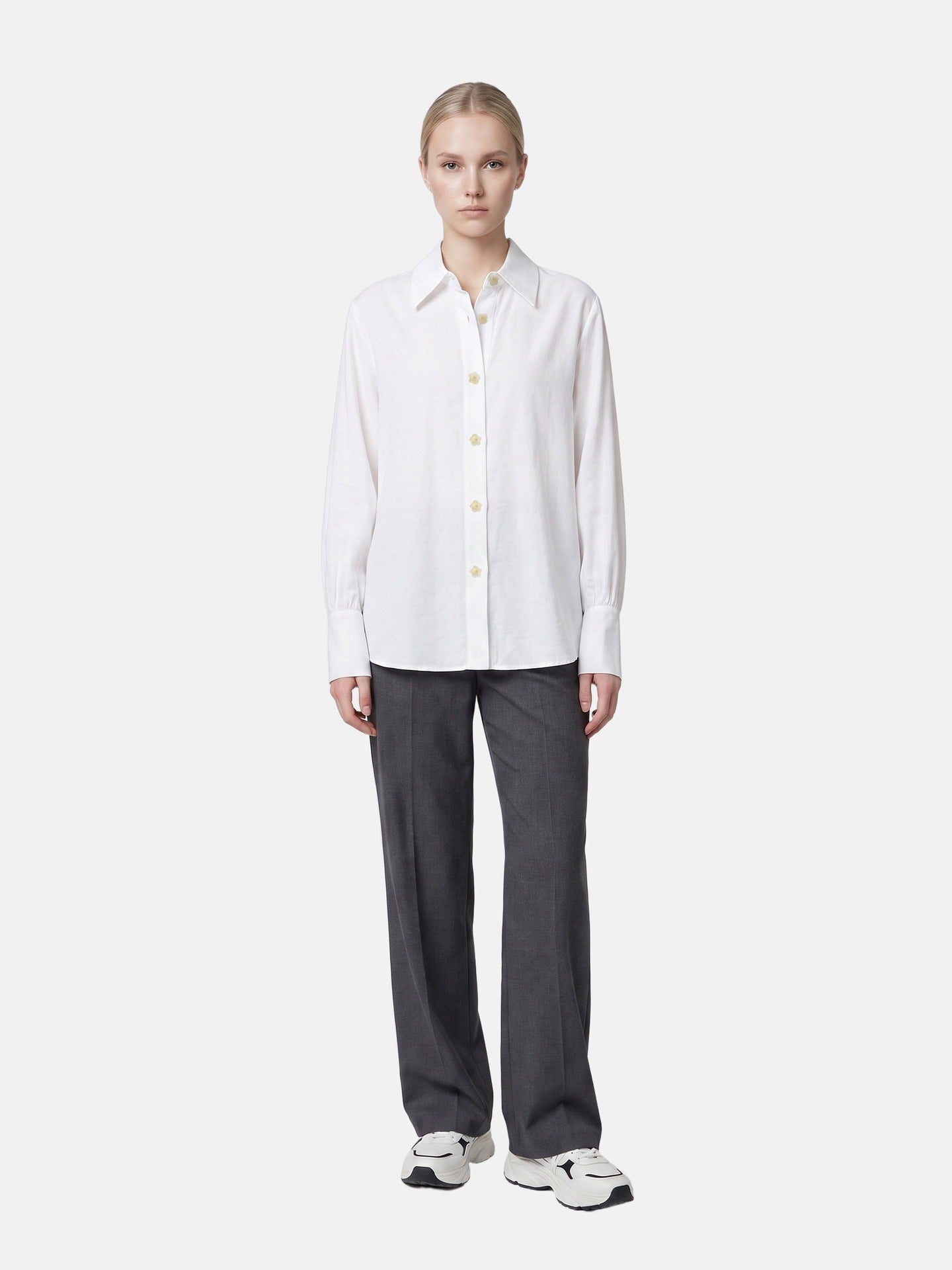 Blusa in 86 Lyocell 14 Poliestere Bianco