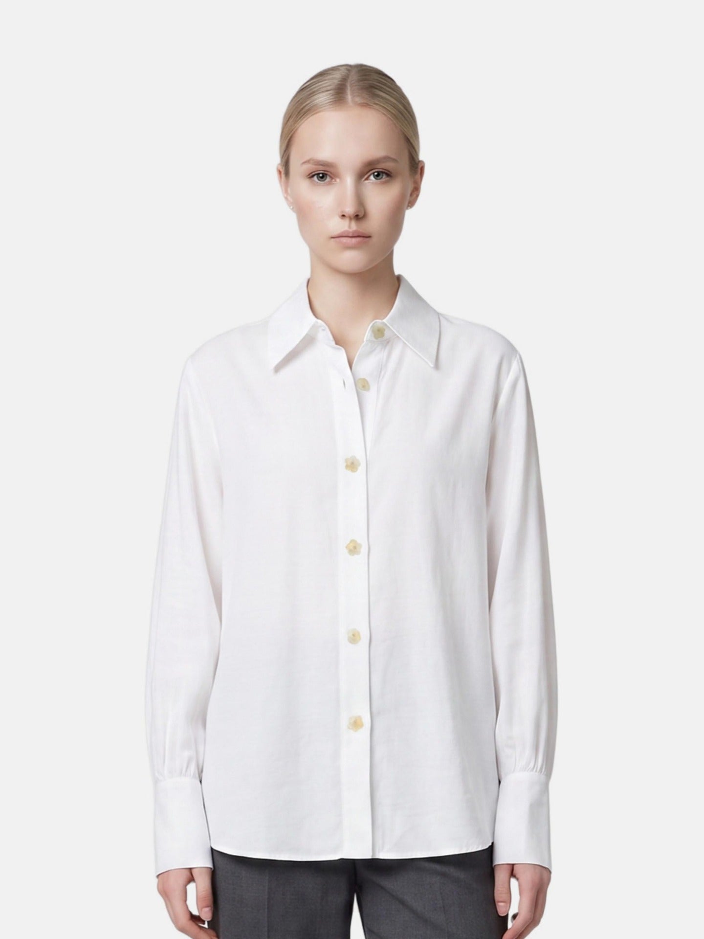 Blusa in 86 Lyocell 14 Poliestere Bianco