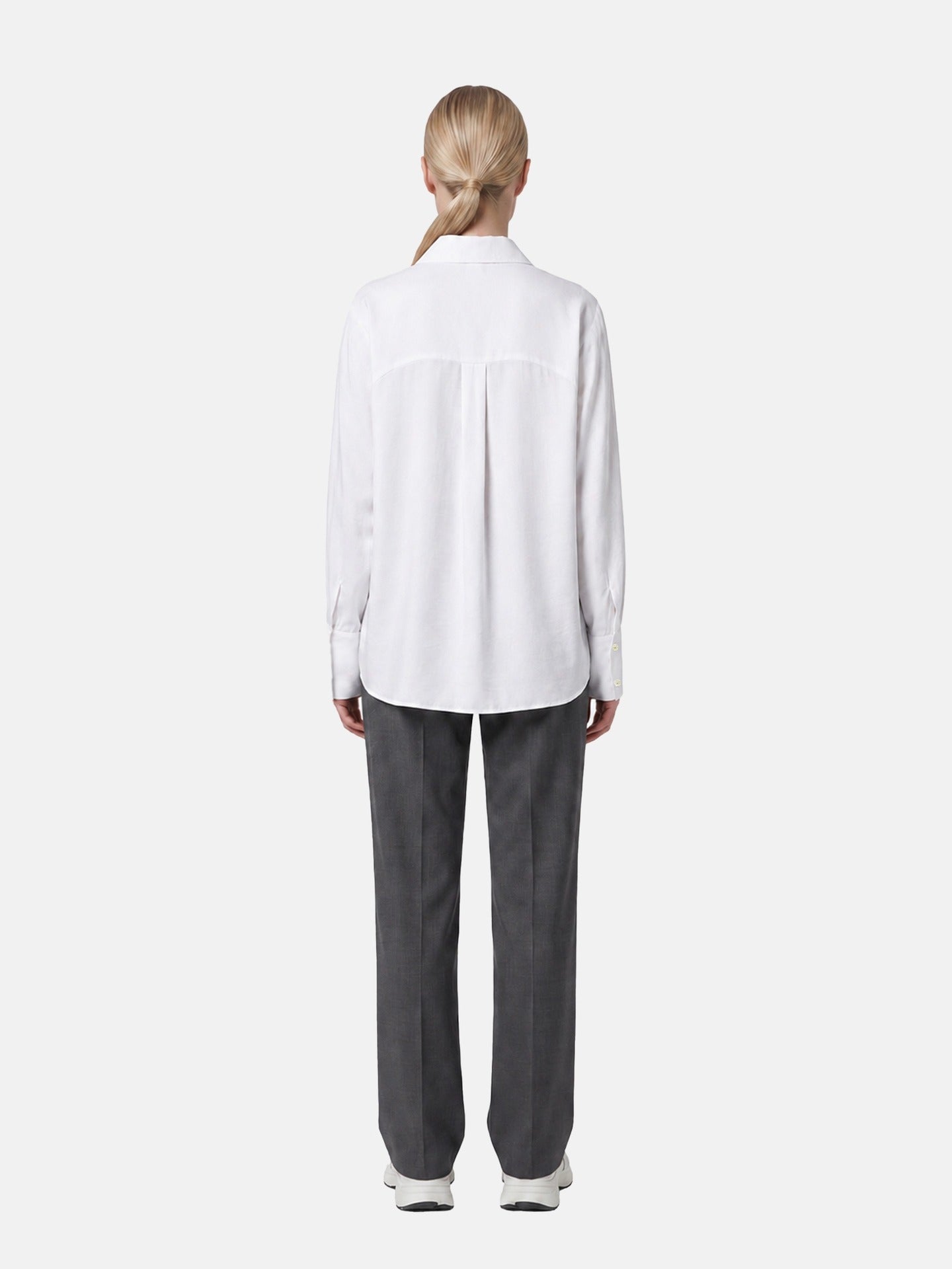 Blusa in 86 Lyocell 14 Poliestere Bianco