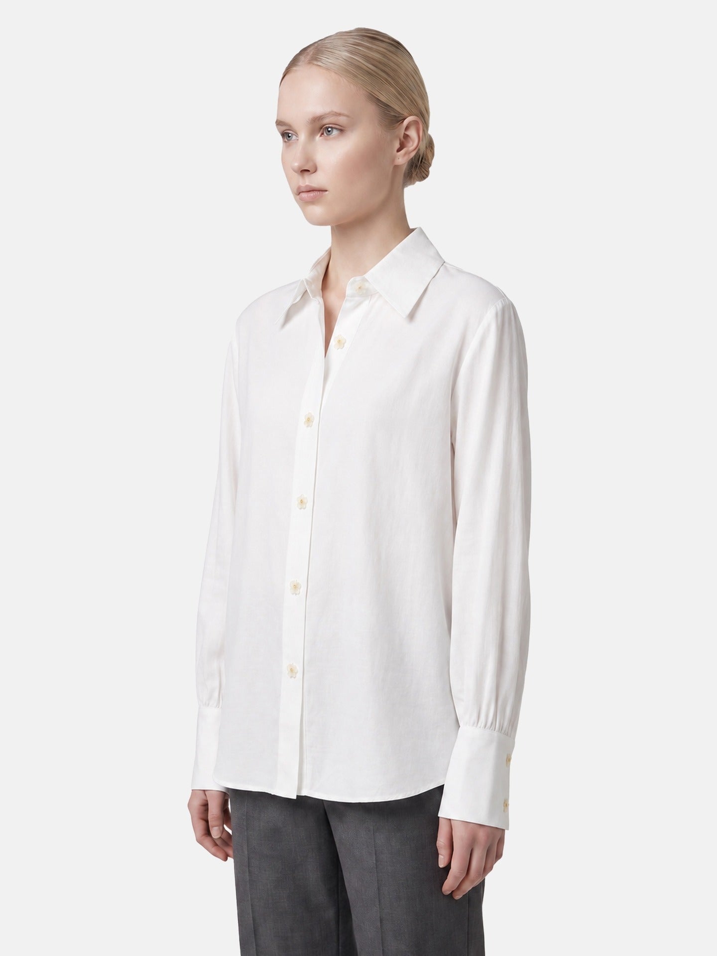Blusa in 86 Lyocell 14 Poliestere Bianco