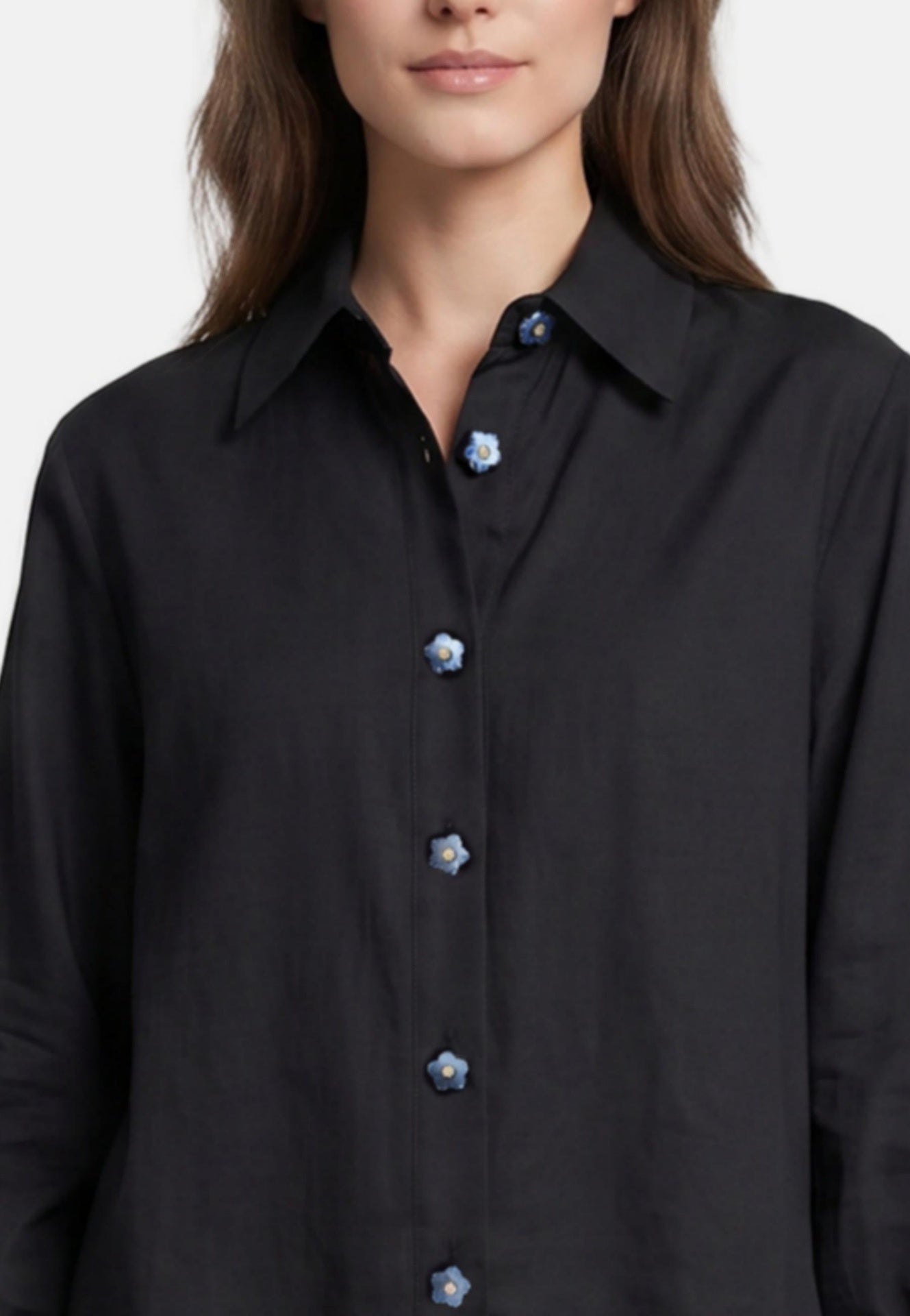 Blusa in 86 Lyocell 14 Poliestere Nero