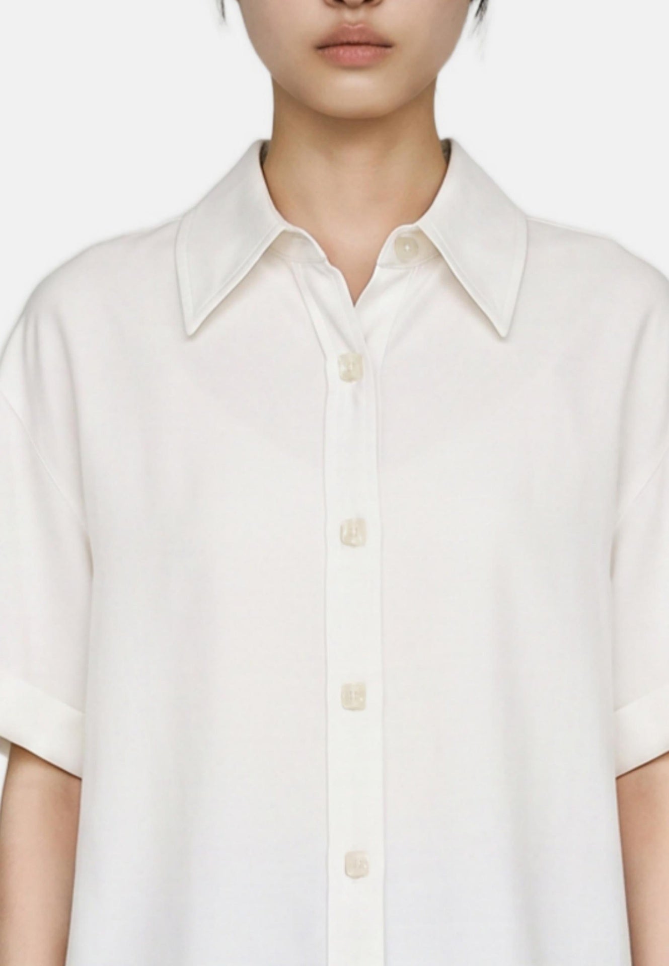 Blusa in Lyocell Bianco