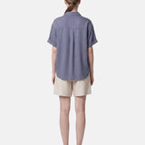 Blusa in Lyocell Blu Jeans