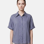 Blusa in Lyocell Blu Jeans