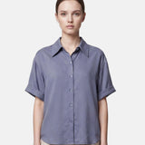 Blusa in Lyocell Blu Jeans