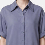 Blusa in Lyocell Blu Jeans