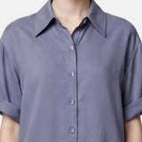 Blusa in Lyocell Blu Jeans