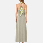 Abito in 55% Cotone 45% Lino Verde Militare