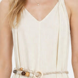 Abito in 55% Cotone 45% Lino Panna