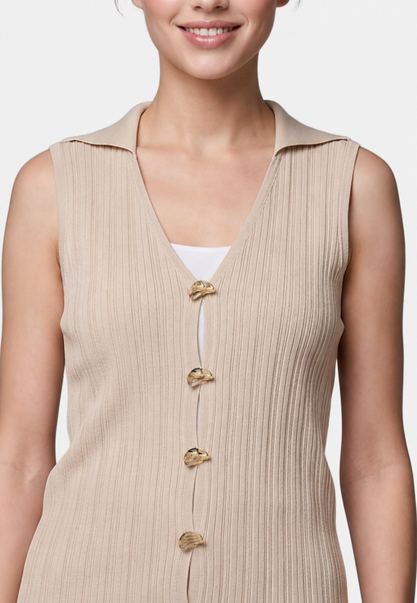 Top in 100% Viscosa Beige
