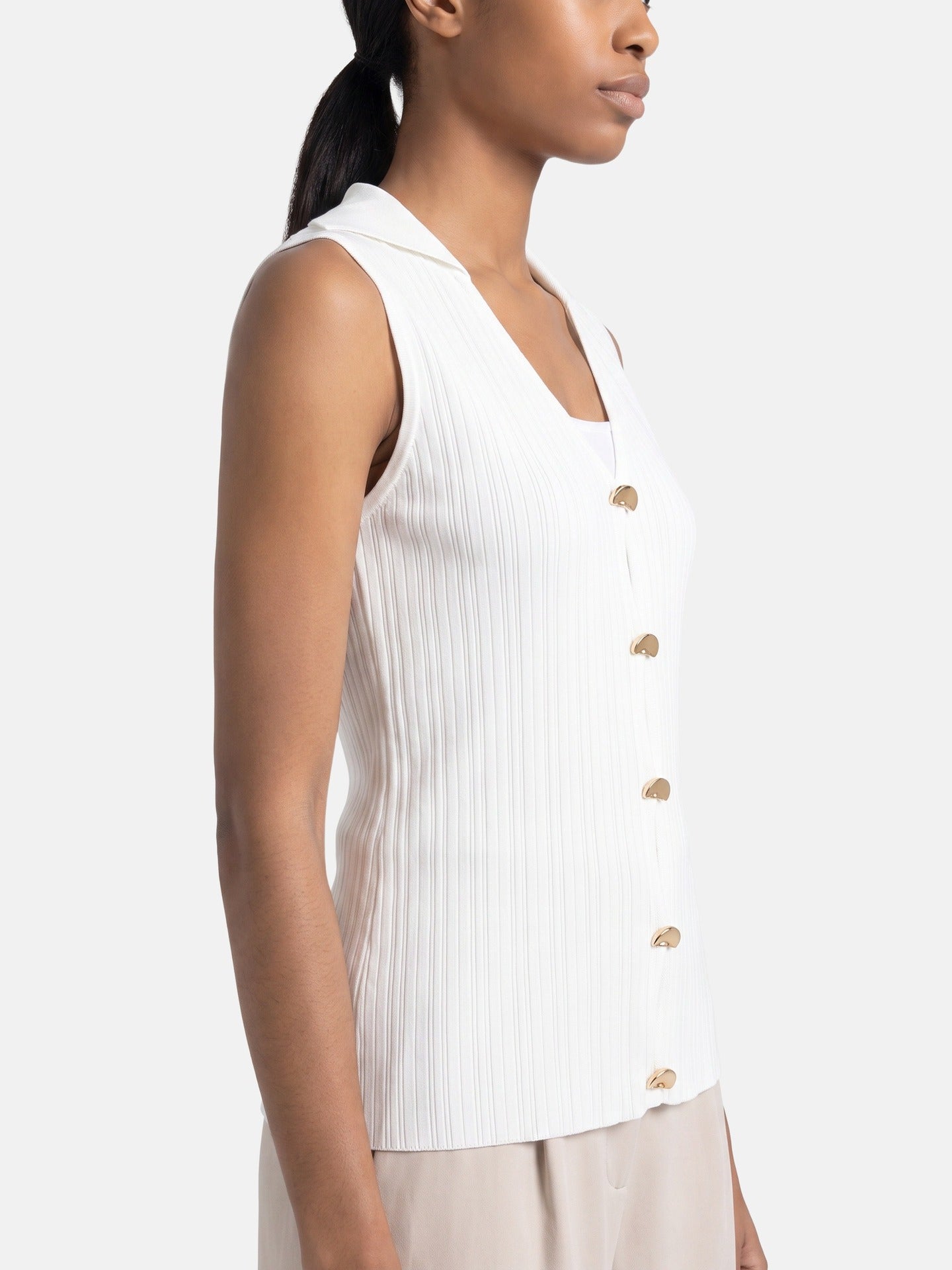 Top in 100% Viscosa Bianco