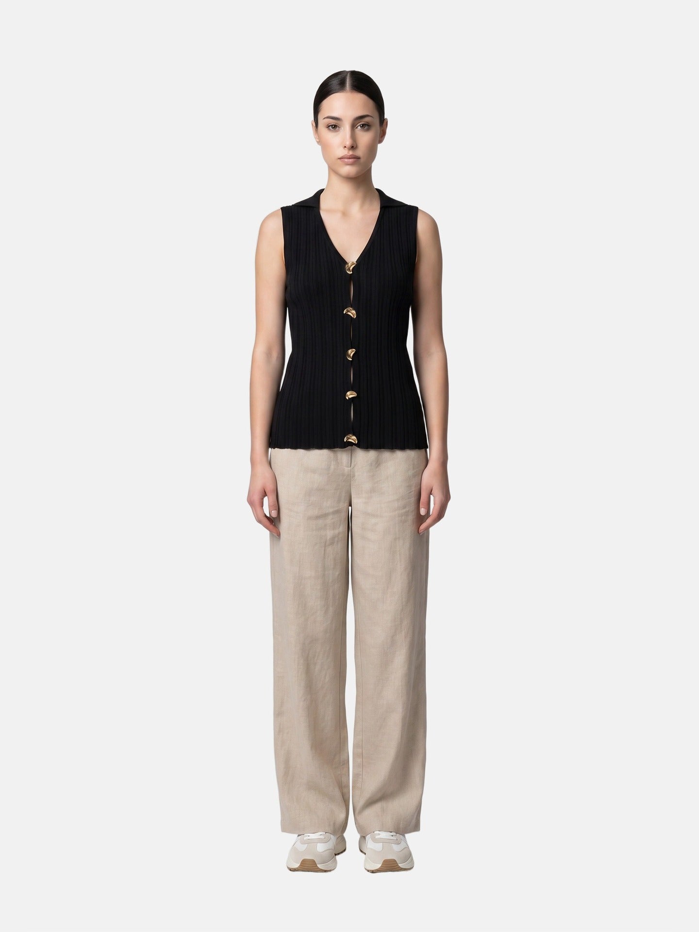 Top in 100% Viscosa Nero