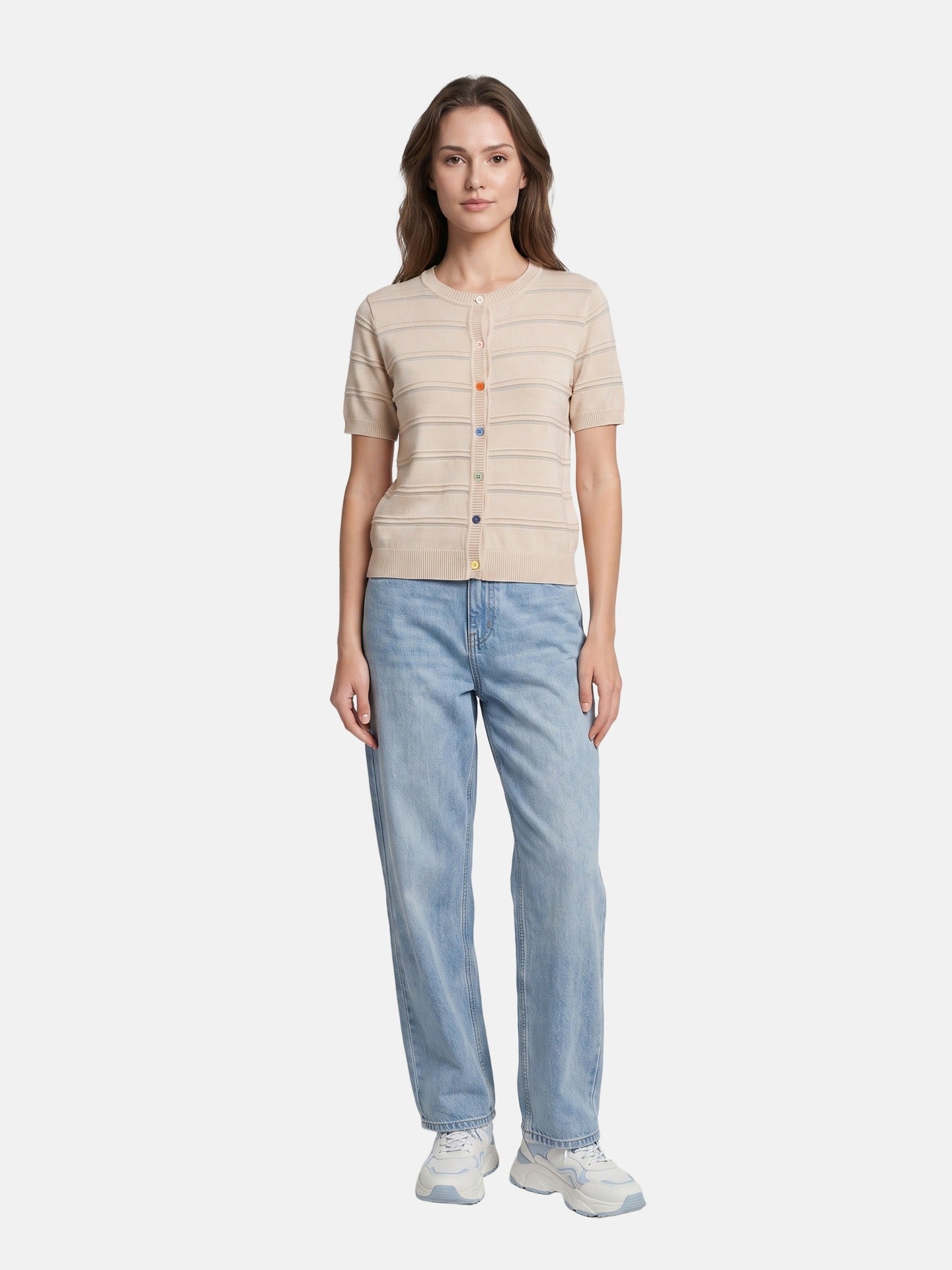 Blusa in Viscosa Beige