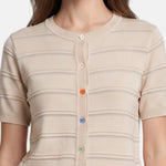 Blusa in Viscosa Beige