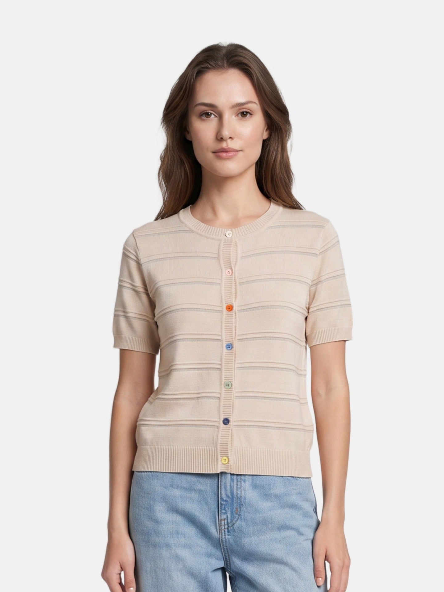 Blusa in Viscosa Beige