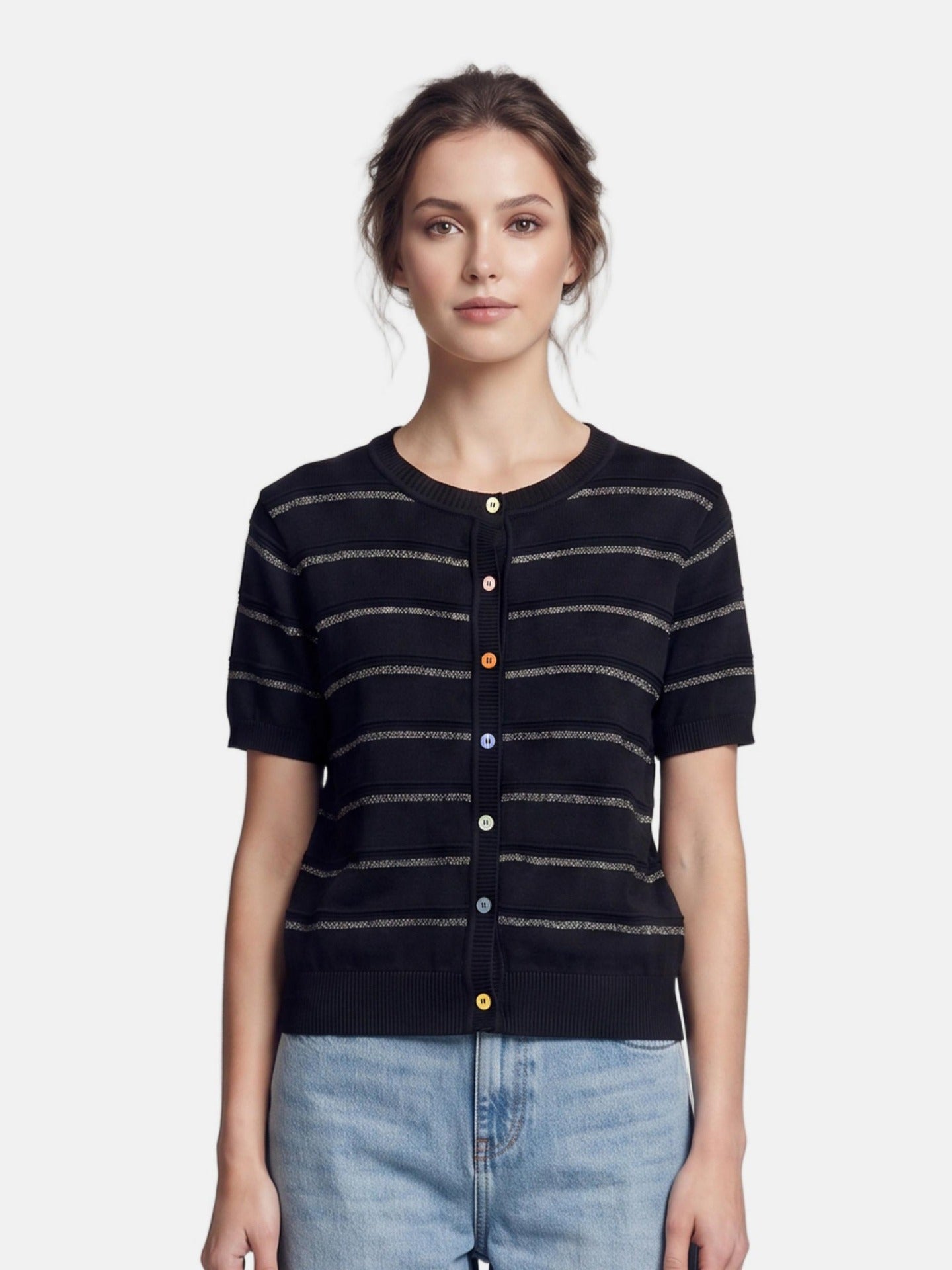 Blusa in Viscosa Nero