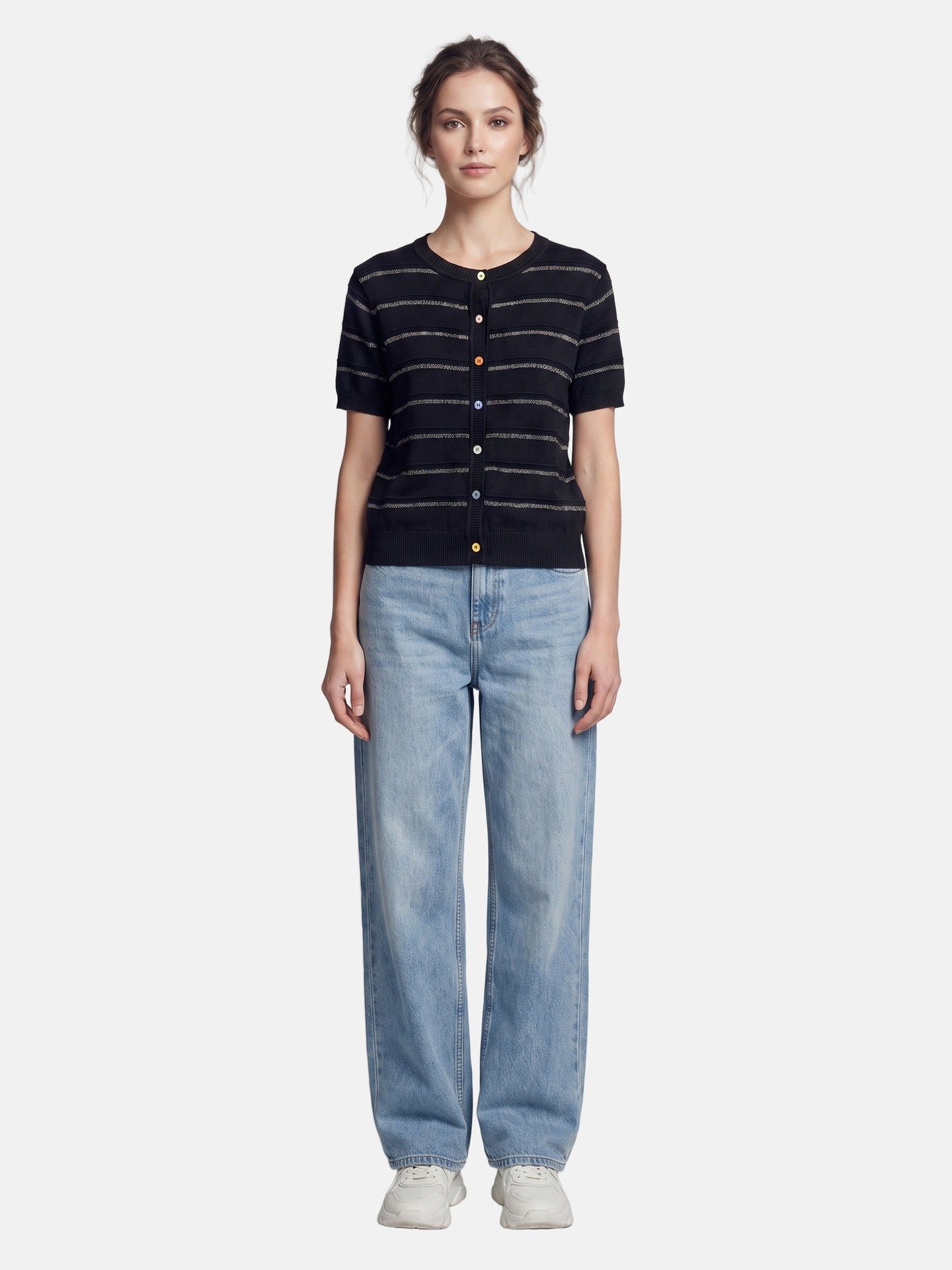 Blusa in Viscosa Nero