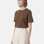 T-shirt in Cotone Marrone