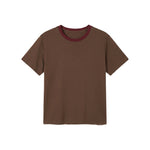 T-shirt in Cotone Marrone