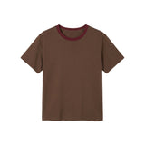 T-shirt in Cotone Marrone