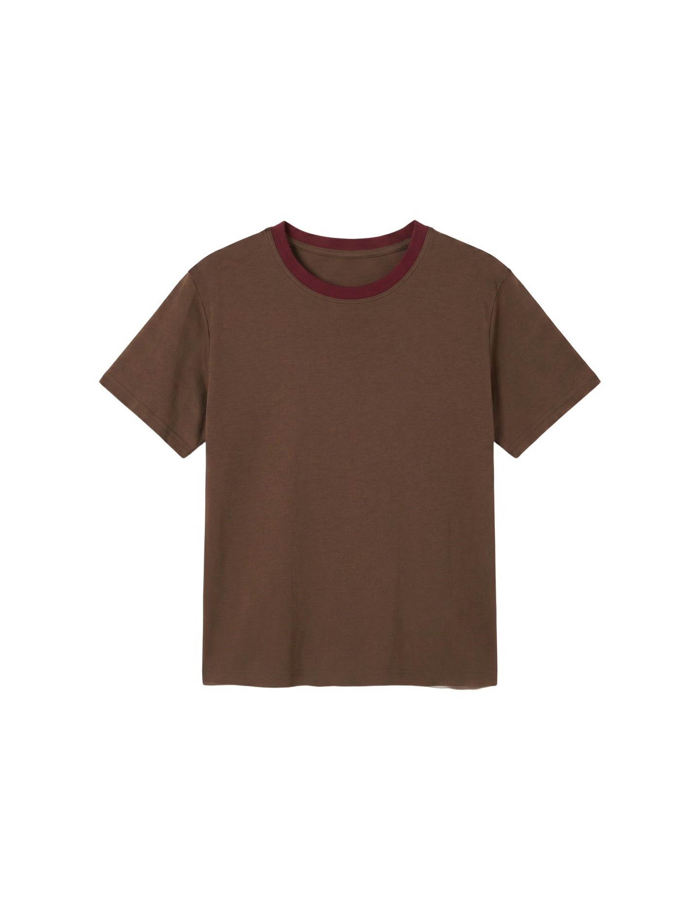 T-shirt in Cotone Marrone