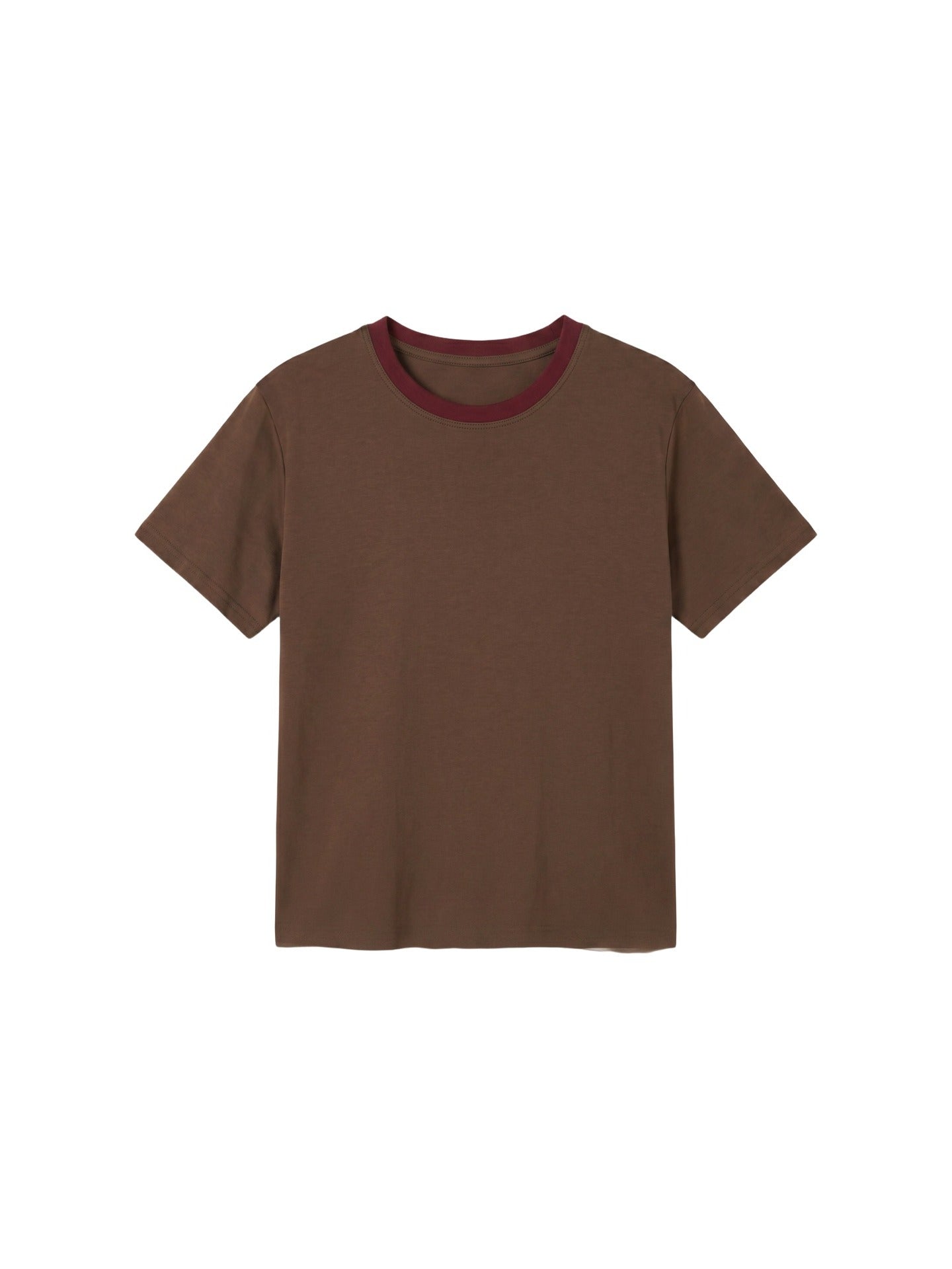 T-shirt in Cotone Marrone