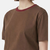 T-shirt in Cotone Marrone