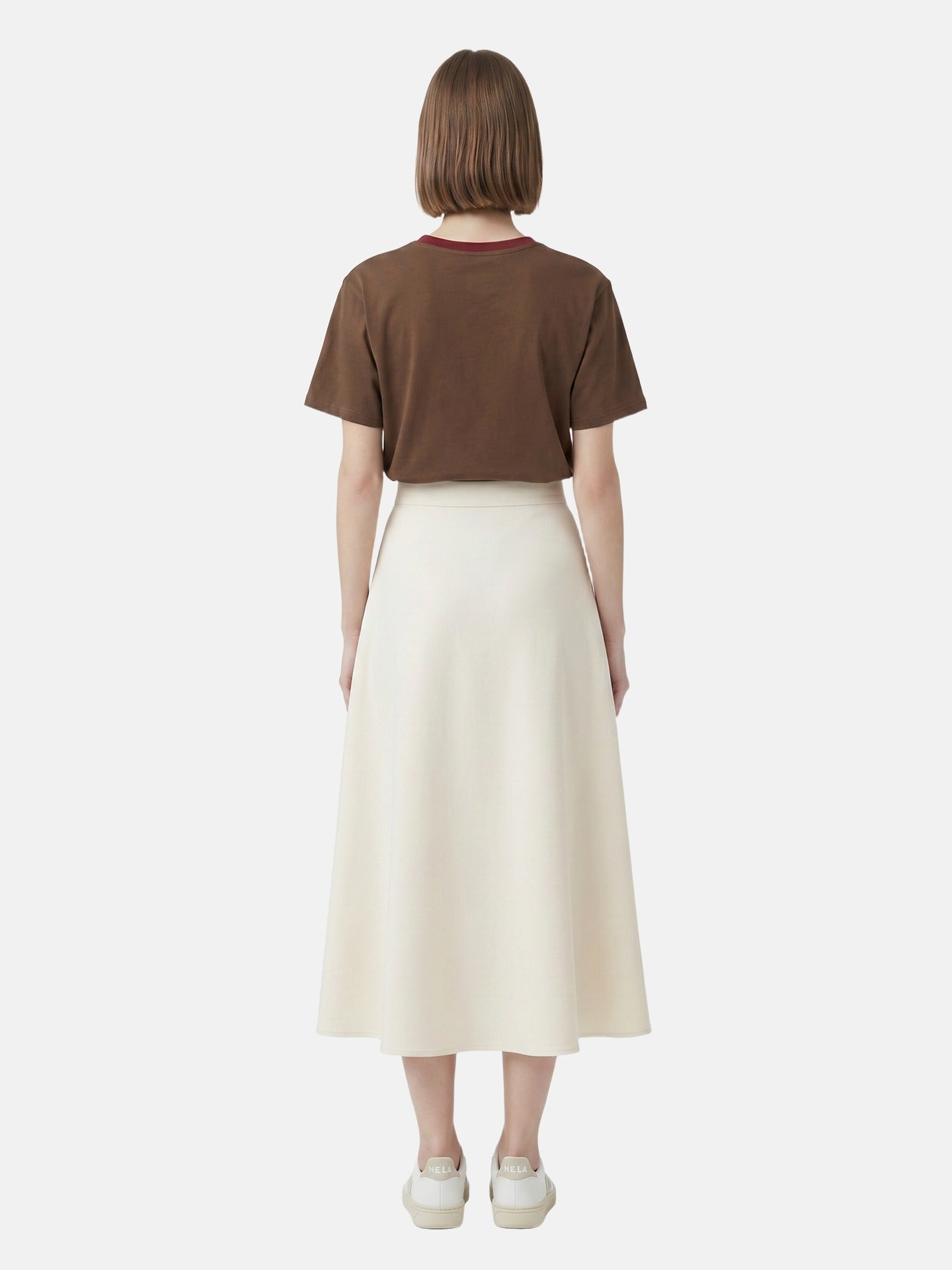 T-shirt in Cotone Marrone
