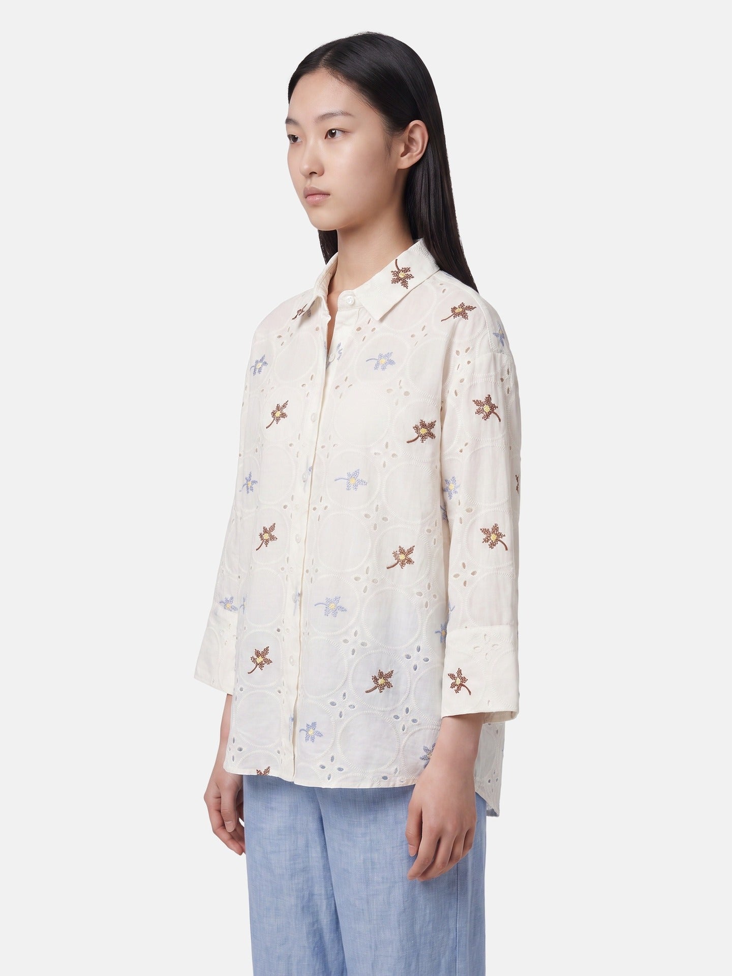 Blusa in Cotone Beige