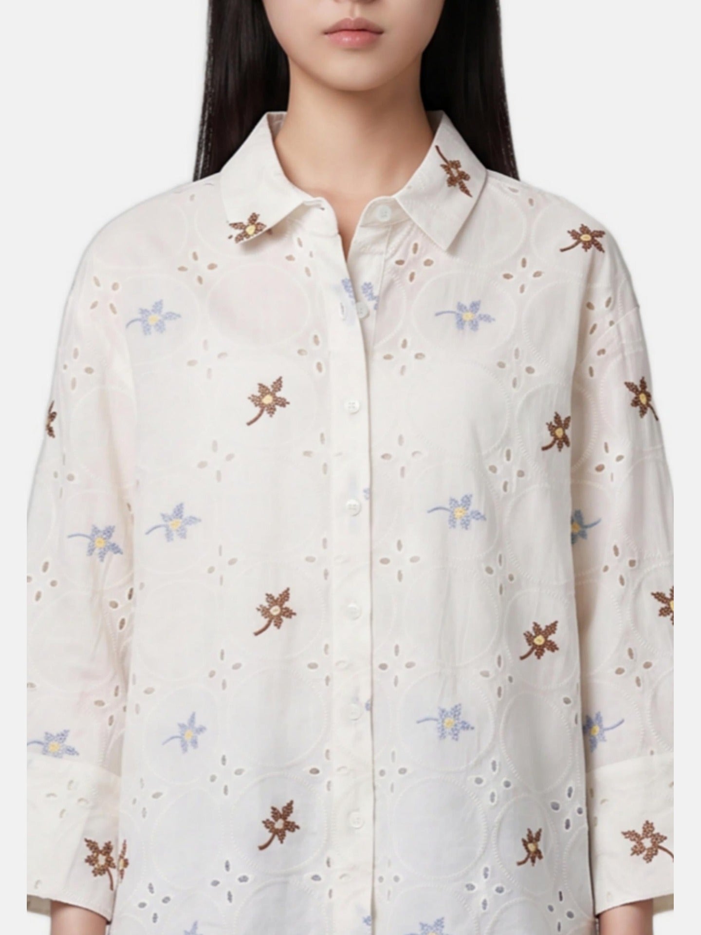 Blusa in Cotone Beige