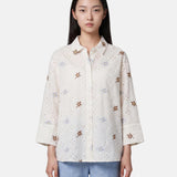 Blusa in Cotone Beige