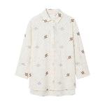 Blusa in Cotone Beige