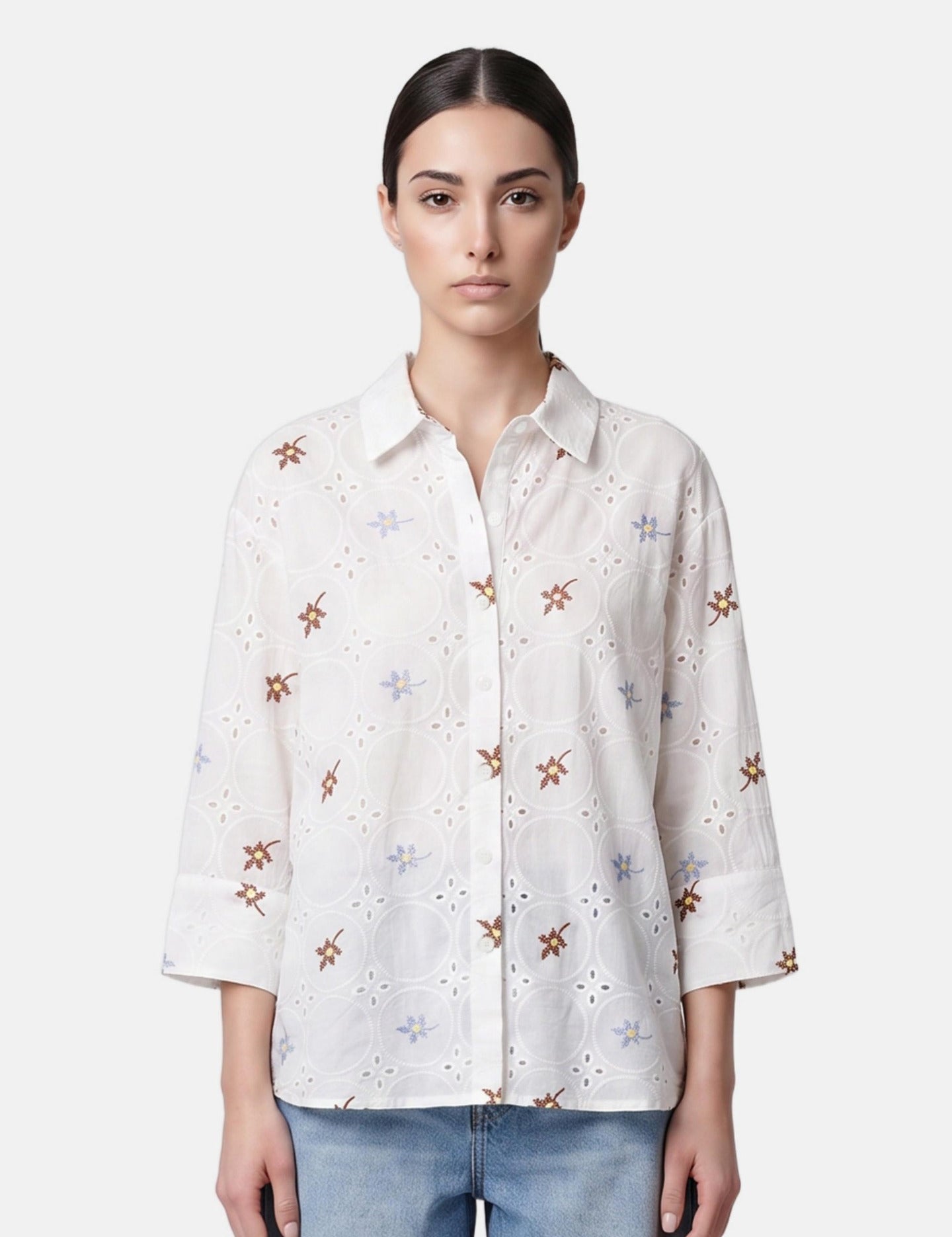 Blusa in Cotone Bianco