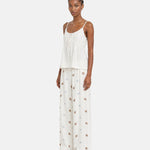 Pantaloni in Cotone Beige