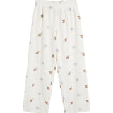 Pantaloni in Cotone Beige