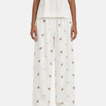 Pantaloni in Cotone Beige