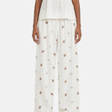 Pantaloni in Cotone Beige