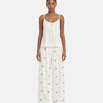 Pantaloni in Cotone Beige