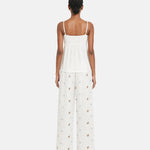 Pantaloni in Cotone Beige