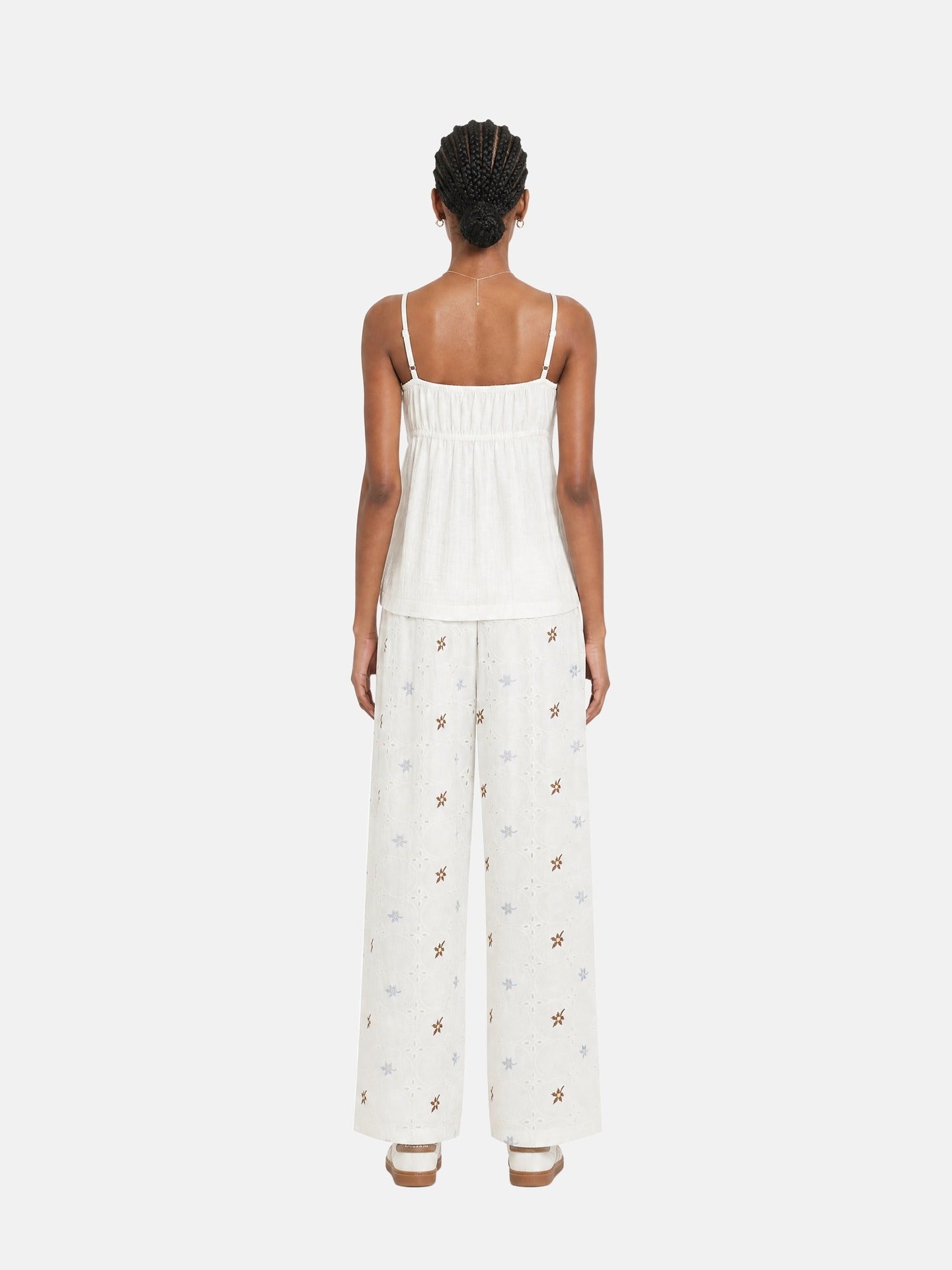 Pantaloni in Cotone Beige